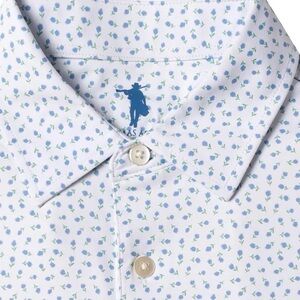 2026 Thomas Adam’s “The Blue Bonnet” Polo 88% Polyester 12% Spandex True To Size